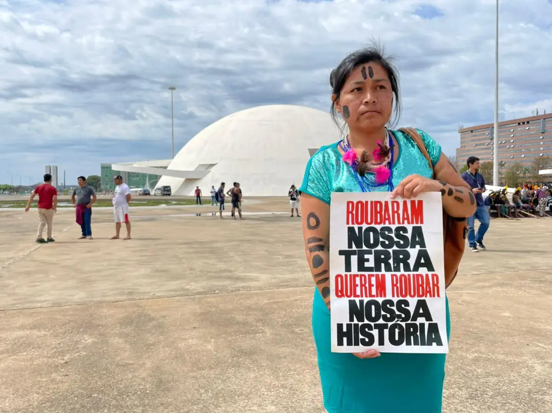 Indígenas se reúnem em Brasília para marcha contra o Marco Temporal